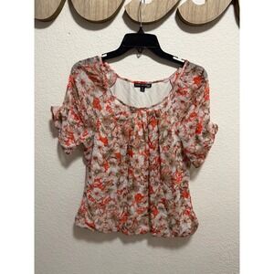 Sara Mitchell Petite Floral Blouse Size PL